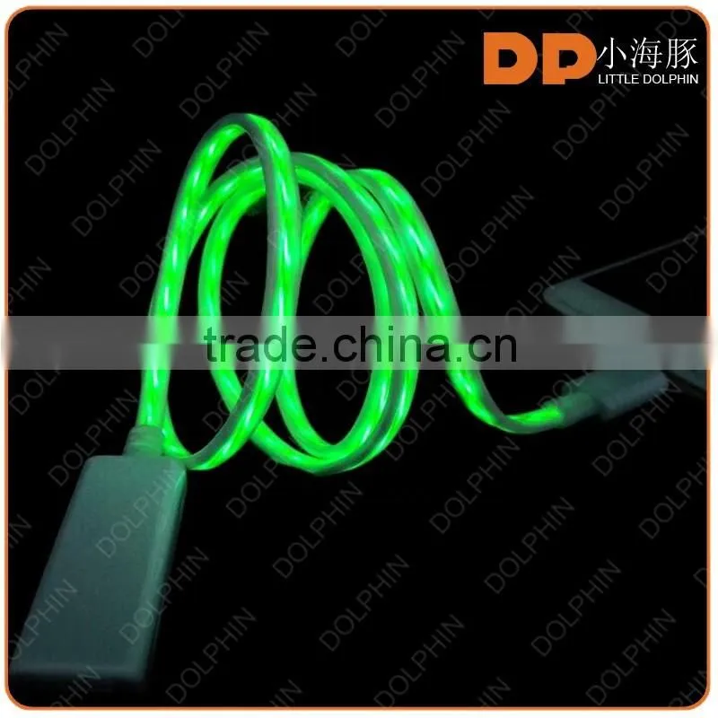 EL flowing usb charging cable charger usb cable for android moble phone