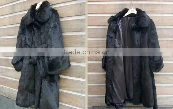 2015 new arrival long rabbit fur coat for women RC13