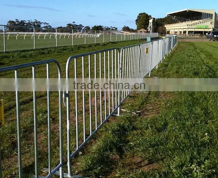 round tube steel galvanized crowd control barrier for events