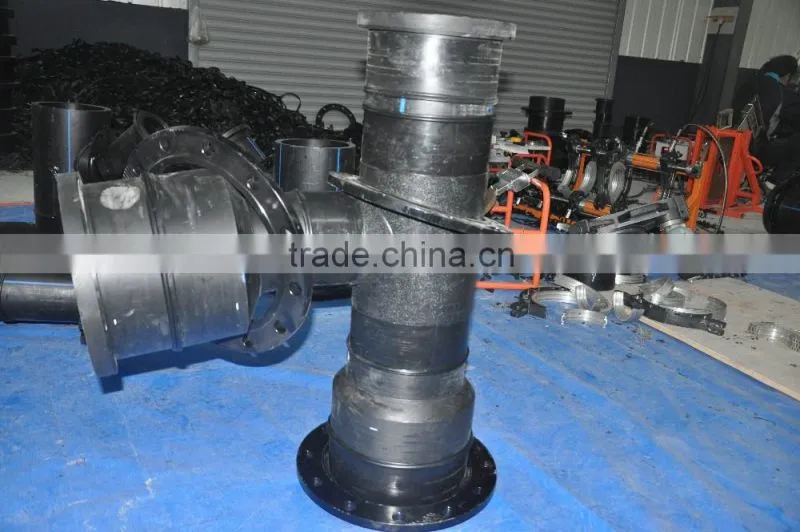 China supply HDPE fabricated fittings plastic welded fitting with flange