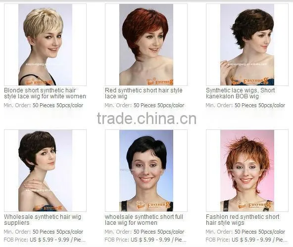 Fashion star red color short bob hair wigs for ladies