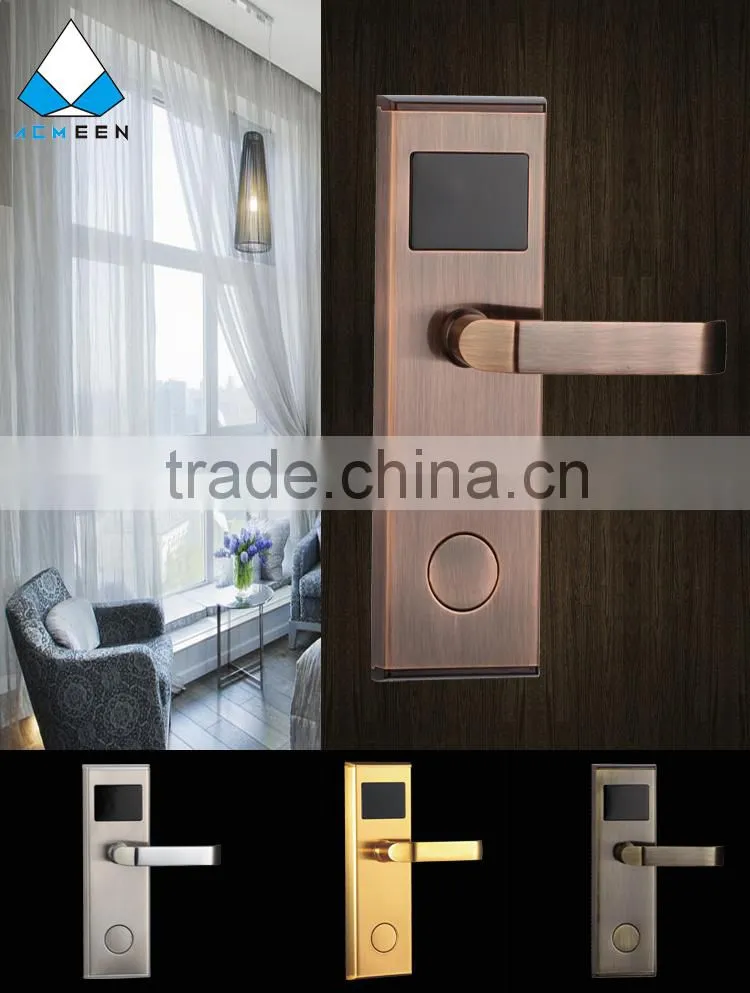 red bronze rfid card door lock