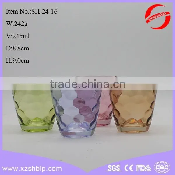 concise style colored drinking glasses wholesale drinking bottle
