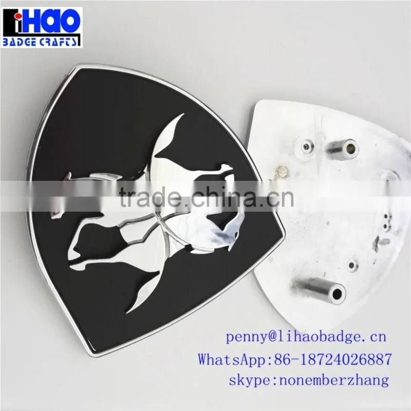 Epoxy and enamel die casting metal american car badge