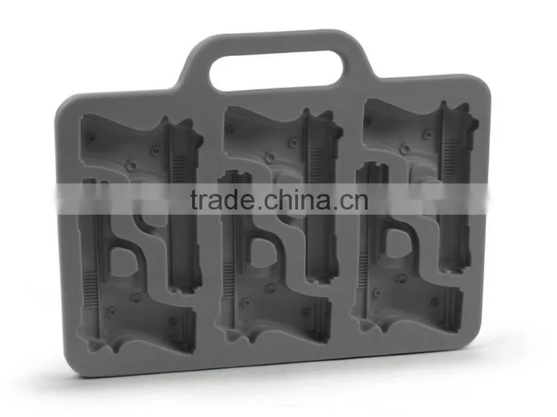 Vktech Bar Party Drink Ice Tray Cool Pistol Gun Ice Cube Style Ice Mold Ice Maker Mould