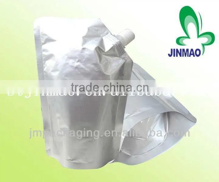 Special shape plastic spout bag for juice packaging