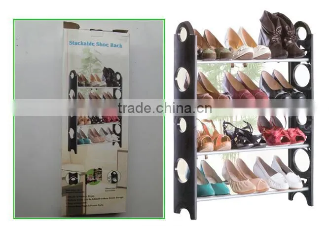 Great for large rooms or closet organization shoe storage shelves with Black color (FH-SR0064)