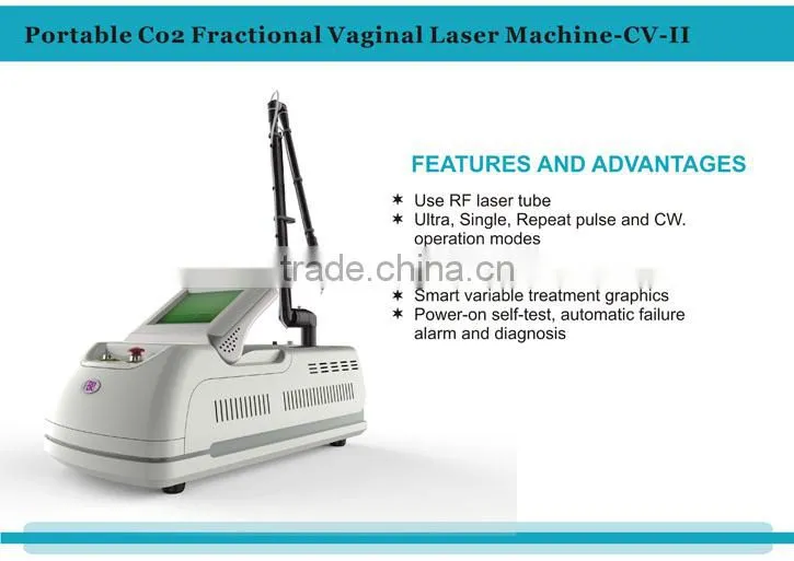 portable RF drive fractional freckle wrinkle acne scar removal whiting CO2 fractional laser machine -CV-II