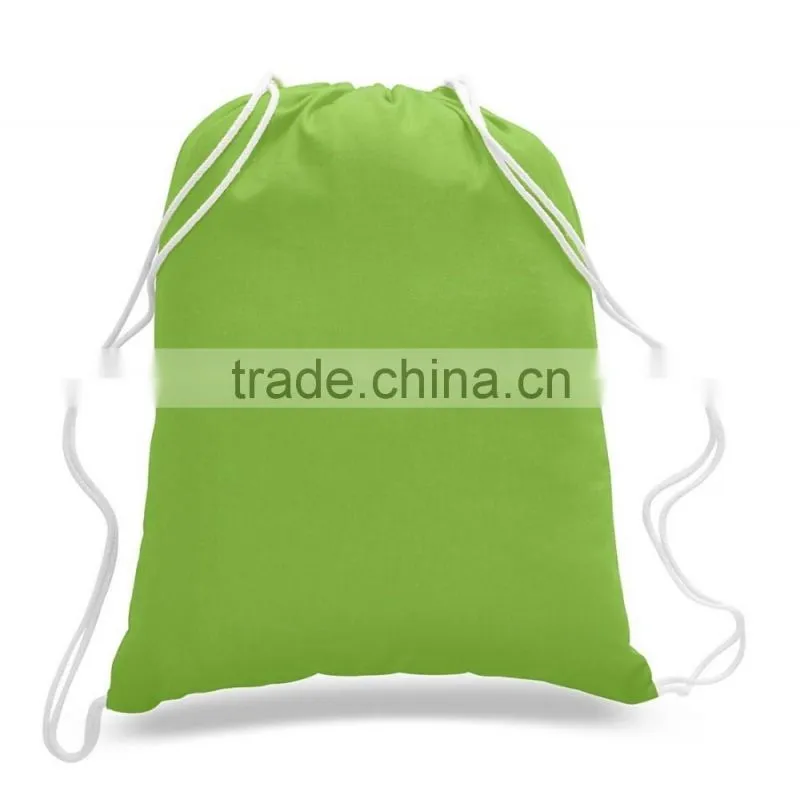 Promotion gift Blank Durable Canvas Cotton Drawstring Tote Bags