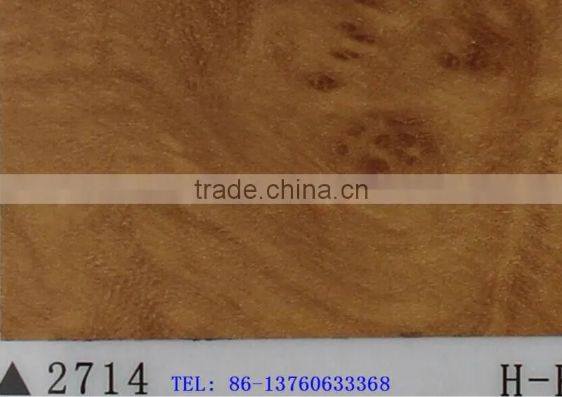 Wood Grain self-adhesion cold laminated Decoration PVC Film item 2714