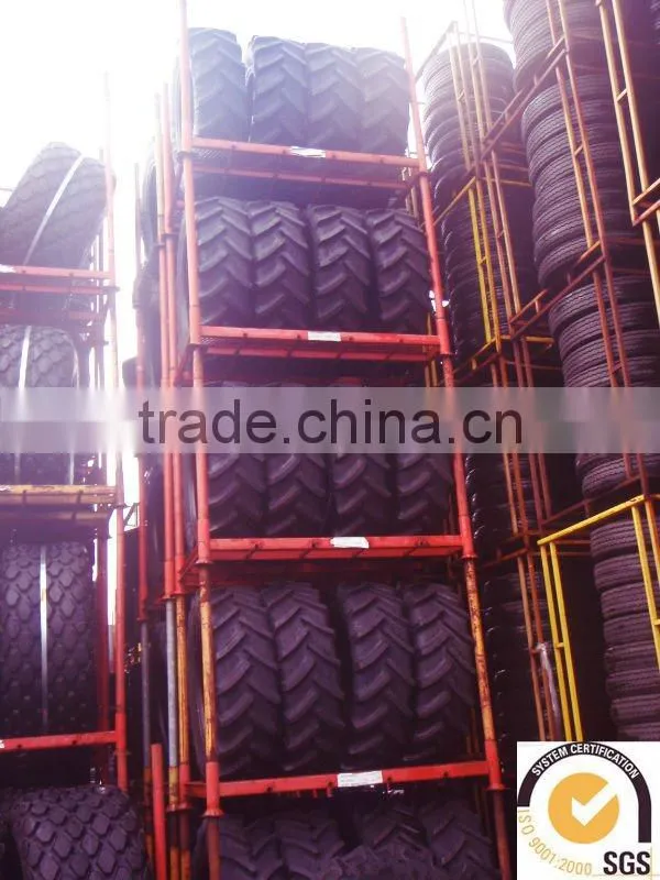 Foldable stacking tyre rack