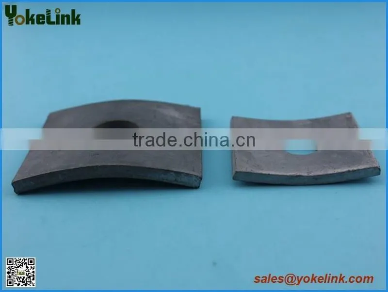 Galvanized carbon steel curved washer