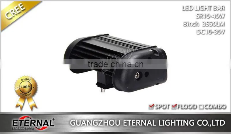 40W 8inch spot flood agriculture farm equipment vehicles heavy duty mining truck trailer tractor led light bar