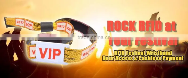 EPC Classic 1 Gen 2 long range woven rfid wristbands uhf wristband
