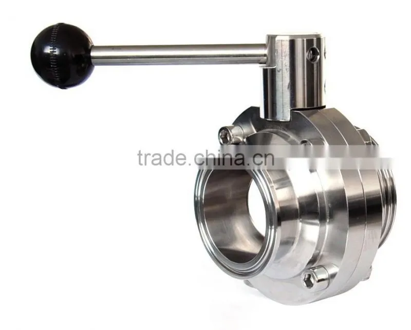 ISO Certified Factory Direct Sale Stainless Steel Sanitary Butterfly Valves