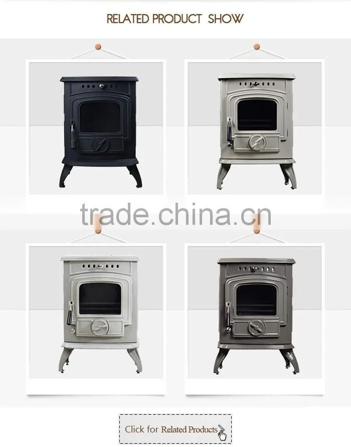 Red colour fireplace/Wood fireplace with beautiful enamel for selling HF332E
