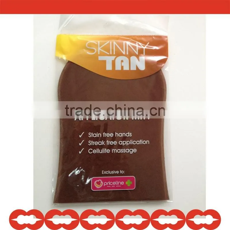 Eco-friendly Re-washable tan mitt two sides flocking microfiber mitt