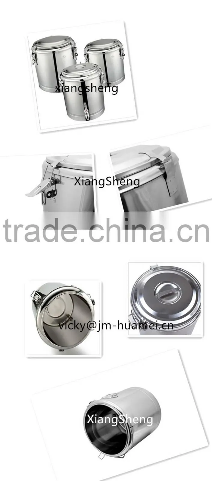 Foood Keep Warm with cover 50L Stainless Steel Barrel With TAP