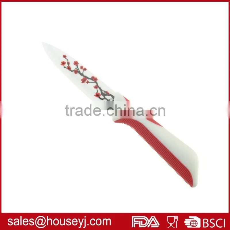 4pcs ceramic knife EVA box packing kitchen knife set printing knife