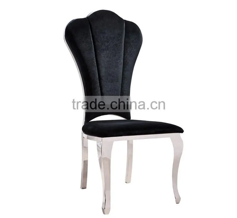 Metal frame lounge used leather dining chair