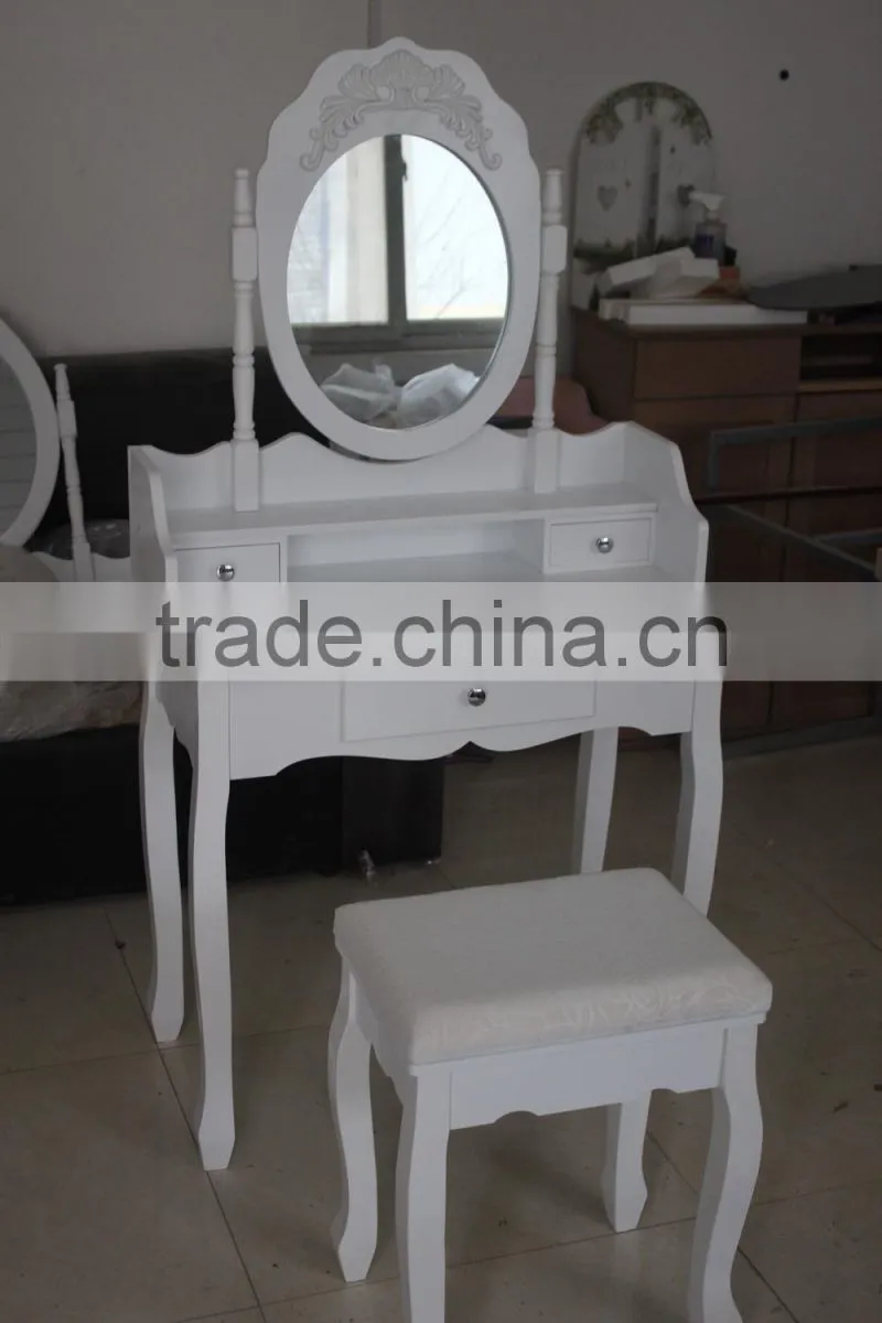 french style dressing table /NEW WHITE DRESSING ROOM TABLE WITH MIRROR AND STOOL BEDROOM DESK HAIR MAKE UP