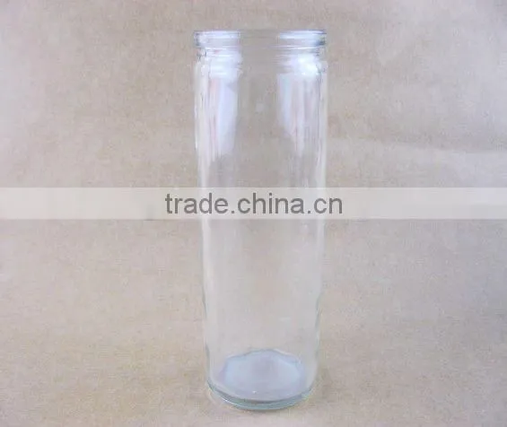 clear glass wax cylinder / glassware