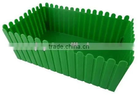 Plastic Picket Fence Planter Yellow
