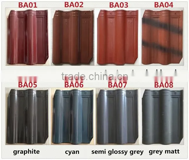 lightweight glazed clay roofing tiles, color-coated Construction Materials