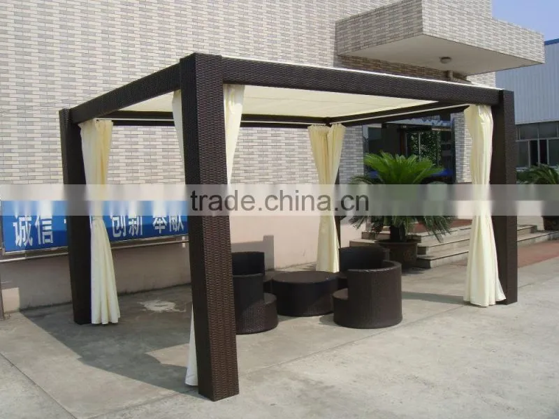 Poly rattan gazebo