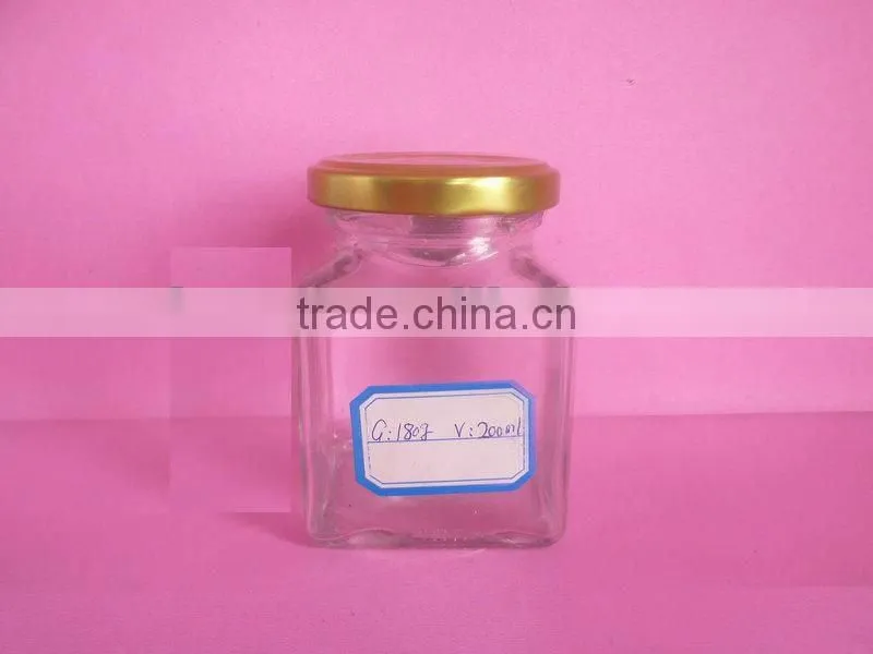 glass pickles jars with metal cap, glass pickles container