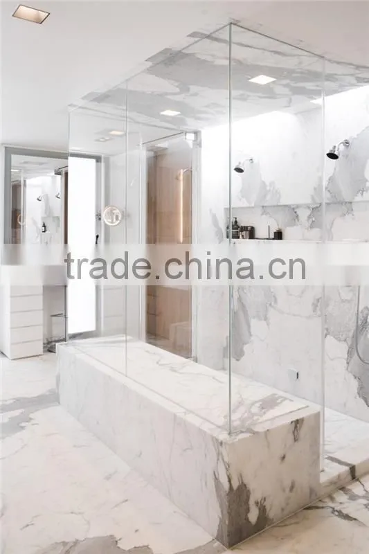 Hot product brushed natural stone best sell jade white marble tile