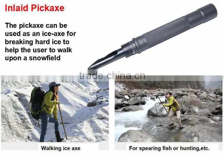 2015 New Model Multifunction Foldingt Gardon Tool for Digging Cutting Chopping and Light