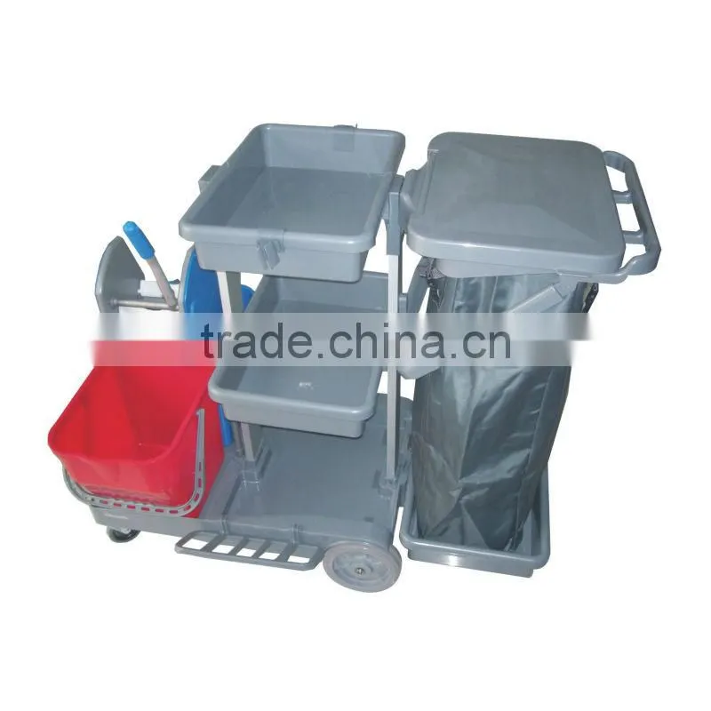 Plastic Cleaning Janitorial Service Cart or Trolley