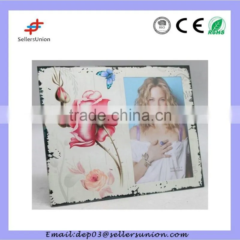 High Quality Big Flower Printed Decoration Picture Frame 4"x6"