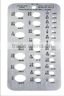 29 Measuring Holes Stainless Steel Drill Gauge Tool