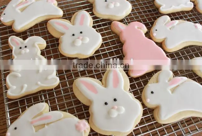 Novelty rabbit shape stainless steel cookie cutter custom mold design cookie press mold