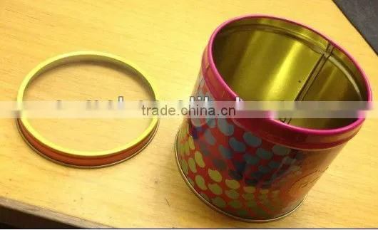 Metal Tins with Clear PVC Lid for Candle