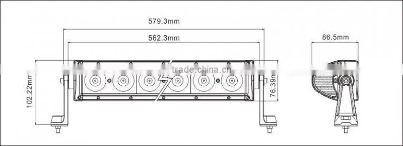 Straight Light Bar 100w 4x4 Cre Off Road LED Light Bar For Vehicle Spare Parts