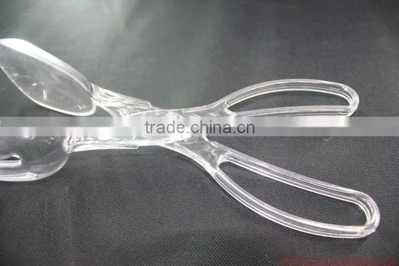 2 in 1 colorful plastic salad spoon and fork