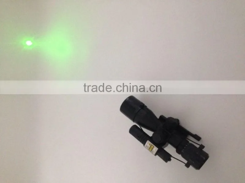 Compact 2.5-10X40 rifle scope red green Mil-Dot Reticle with side attached green laser sight scope with quick release mount