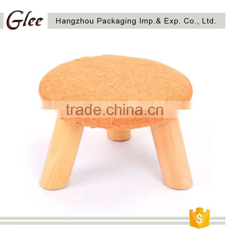 Lovely cute pretty Round Shape Wooden Feet Stool for children