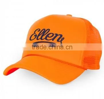 2014 Fashion Wholesale Printing logo Custom Foam Mesh Trucker Cap with a String on Brim