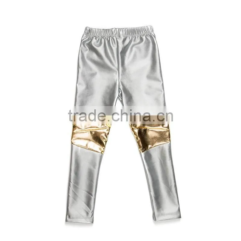 Hot sales baby clothing baby leggings boutique baby leather trousers kids long pants