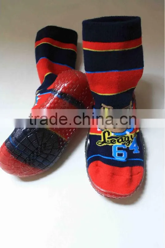 Rubber soft sole baby shoe sock