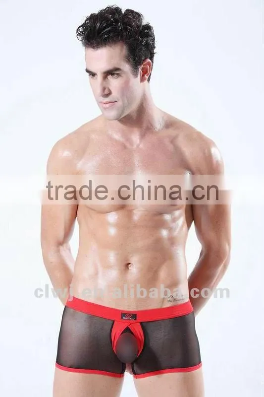 Transparent men's sexy underwear,man string, french mens underwear
