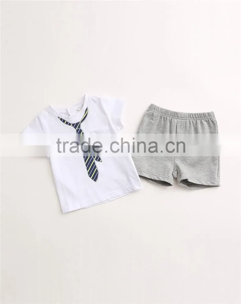 new style custom print tie two piece t shirts for baby print yourself logo