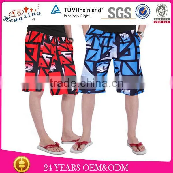 Hot Sale Fashion 100% Cotton Wholesale Mens Couple Beach Shorts