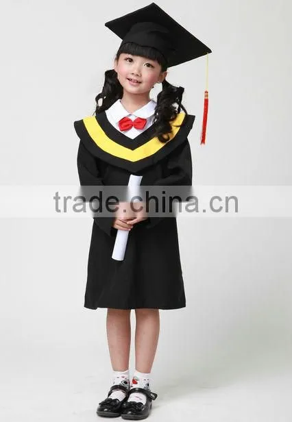 High quality and best workmanship customized graduation gown for children/adult