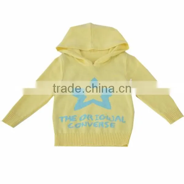 2016 Jacquard Design Boys knit Hoodie Pullover Sweater