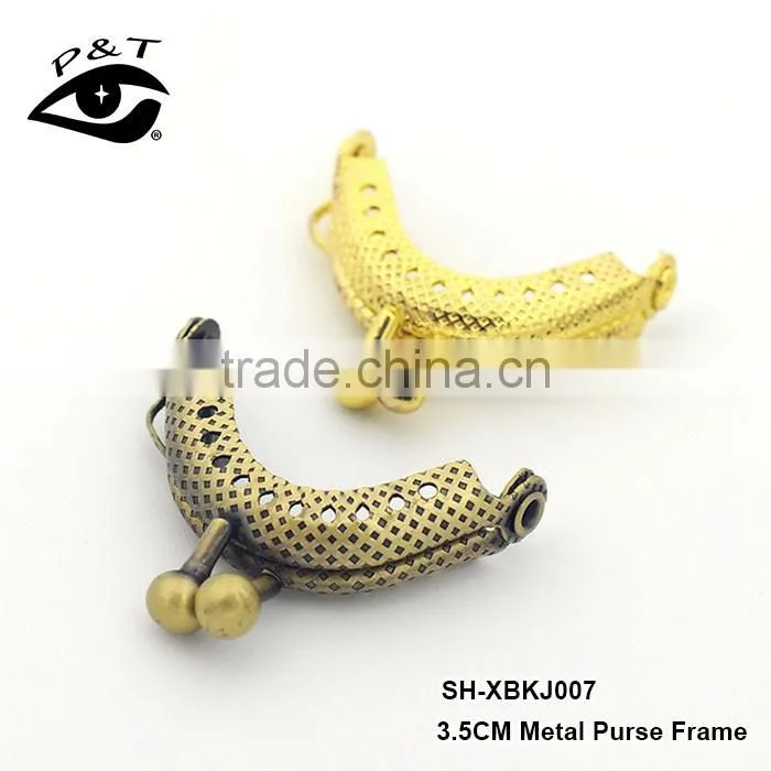 Fashion leather,metal purse frame,clutch purse frame 3.5CM